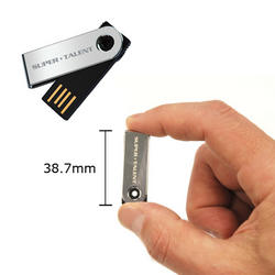 Alle Pico-USB-Sticks (hier Modell A) gibt es mit einem bis acht GiByte Speicherkapazität. (Bild: Super Talent)
