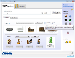 Der Realktek HD-Audio-Manager bietet vielfältige Einstellung- und Anwendungsoptionen.