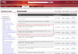 MSDN: Service Pack 2 Beta für Windows Vista verfügbar (Bild: PCGH)