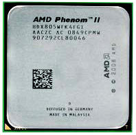 So soll er aussehen - der Phenom II X4 805. Das Bild der CPU soll aus der Anleitung für Gigabytes Mainboard GA-MA790FXT-UD5P stammen.
