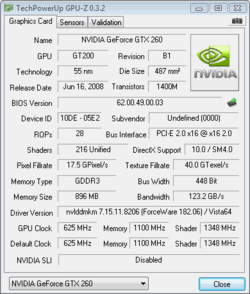 Die aktuelle GPU-Z-Version 0.3.2 kann ebenfalls auslesen, ob es sich um 55 nm handelt – die Information ist jedoch nicht immer korrekt.