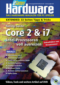 Startseite des Extended-Teils in der PCGH 04/2009: Tuning Core 2 und Core i7