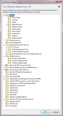 Dekativierbare Programme in Windows 7