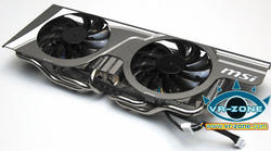 Der bekannte 'Twin Frozr'-Kühler wird bei der GTX 275 Lightning nicht mehr vollständig unter einer grauen Platte versteckt.