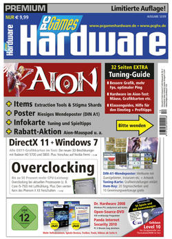 Das Cover der PCGH-Premium-Ausgabe 12/2009 zu Aion MIT Tüte