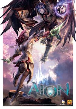 PCGH-Premium 12/2009 zu Aion - die Rückseite des A1-Wendeposters mit hübschem Aion-Artwork