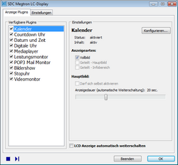 SDC-Megtron-LCD-Tool: Bildschirmkonfiguration