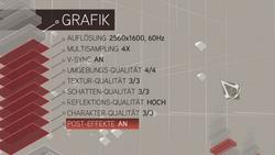 Assassin's Creed 2: Das Grafikmenü