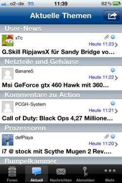Thread-Übersicht in der PCGH-Extreme-App