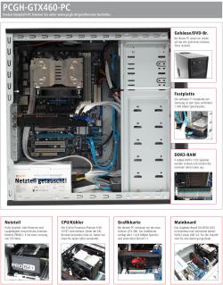 Alle Komponenten im Überblick. Das weiße Be-quiet-Netzteil ist bei Alternate leider nicht mehr verfügbar. Daher werden alle Rechner mit dem Enermax PRO82+ II 525W ausgestattet. (Abbildung kann vom Original abweichen) (4)