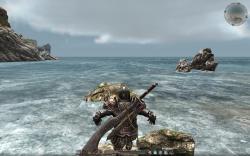 Arcania Fall of Setarrif: Der Held ist nach wie vor eine Katze, Wasser entkommt er mit Suizid oder mithilfe unsichtbarer Wände.