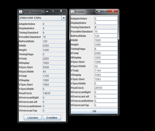 AMD Downsampling-GUI: Hiermit tragen Radeon-Besitzer die Downsample-Auflösungen ein.