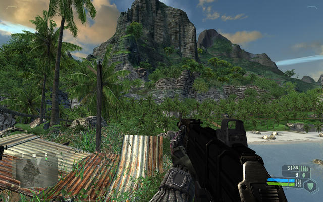 Crysis auf einer Chrome S27 (Bild: PCGH)