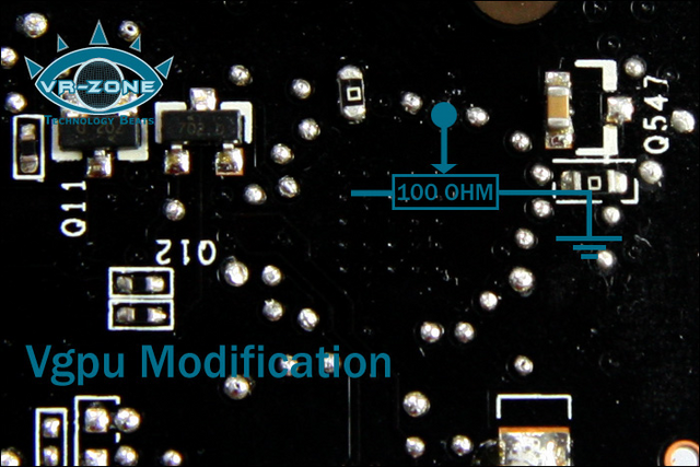 Volt-Mod für die Geforce GTX 280: die Lötstellen