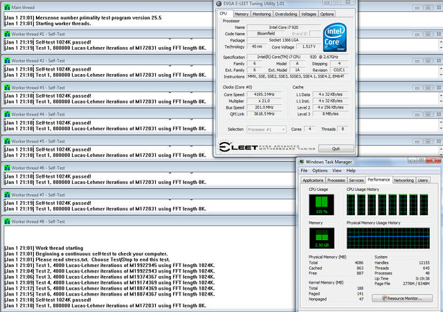 Übertaktungsergebnisse des Core i7-920. (Bild: xtremesystems)