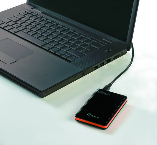 Plextors externe 1,8-Zoll-HDD gibt es mit 60 Gigabyte oder 120 Gigabyte Speicherkapazität. (Bild: Plextor) (2)