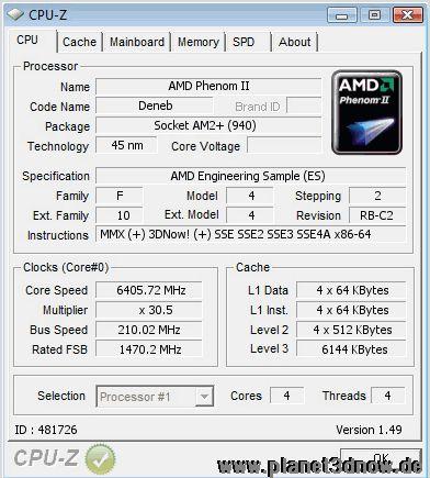 Phenom II X4 auf 6,4 GHz übertaktet (5)