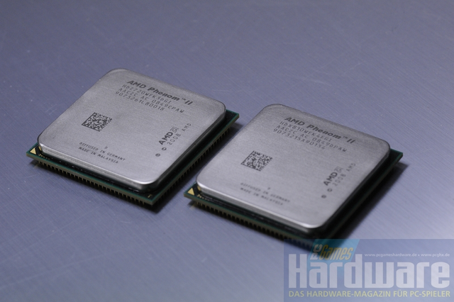 Zwei der fünf neuen Modelle: Phenom II X3 720 BE (links) und Phenom II X4 810 (rechts)