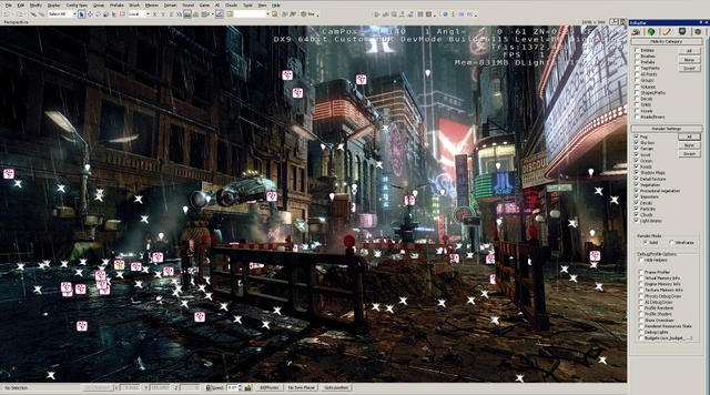 Blade Runner meets Cryengine 2: Szene im Sandbox 2 Editor