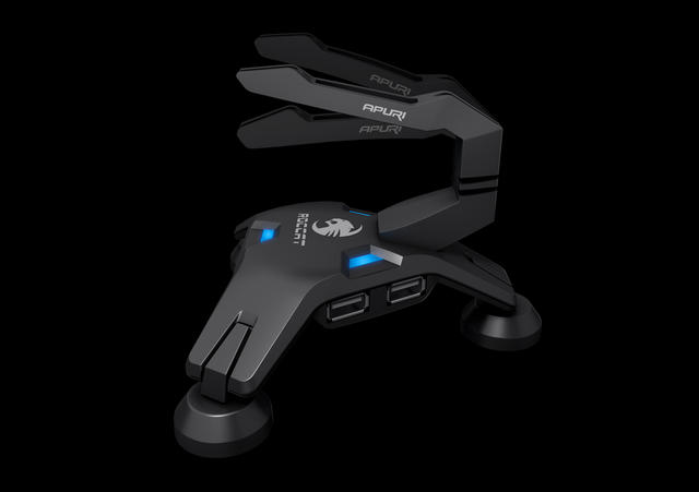 Roccat Apuri ist ein aktiver USB-Hub inklusive Maus-Bungee und das erste Produkt aus der SDMS-Reihe. (8)