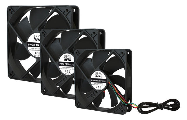 Easynova erweitert mit dem PWM Fan Pro-1225, PWM Fan Pro-9225, PWM Fan Pro-8025 das aktuelle Lüfter-Line-Up. (4)