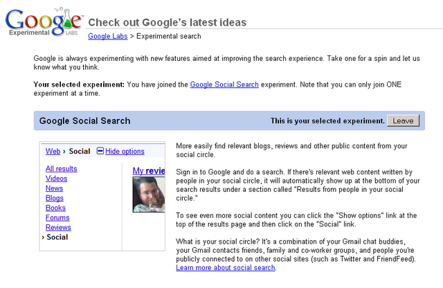 Google Social Search: Suche im Freundeskreis