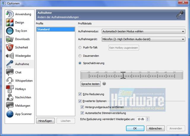 Wie gehabt hört man Sie per Hotkey, Sprachaktivierung oder permanent.