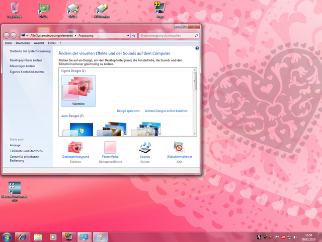 Windows 7 Download: Themepack zum Valentinstag