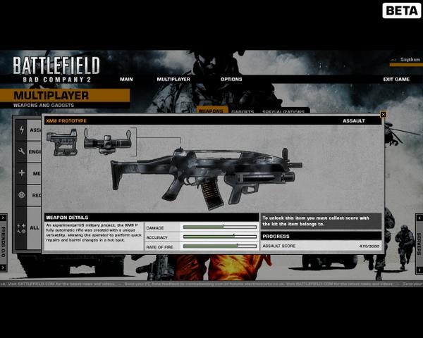 XM8 Prtototype (Assault)
Die XM8 Prototype ist eine ausgewogene Waffe des US-Militärs mit durchschnittlichen bis hohen Werten in Schaden, Präzision und Feuerrate.
