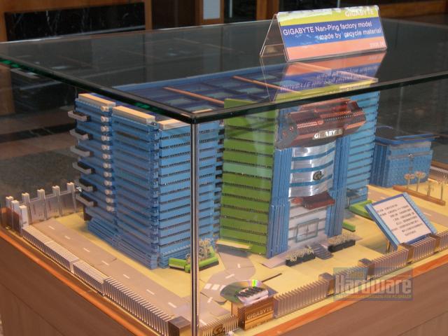 Gigabyte-Fabrik aus Mainboard-Teilen