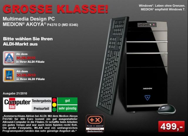 Ab morgen neuer Aldi-PC mit Intel-CPU und AMD-GPU für 499 Euro