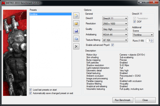 Metro 2033 Benchmark Tool