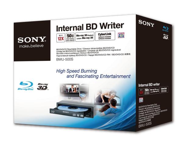 Sony Optiarc BWU-500S, SATA - 12-fach-Blu-ray-Brenner auch für 3D-Blu-ray-Discs. (3)
