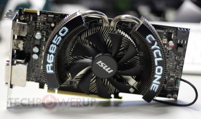 MSI zeigt erste Radeon HD 6850 mit eigenem Cyclone-Kühler und werksseitiger Übertaktung. (3)