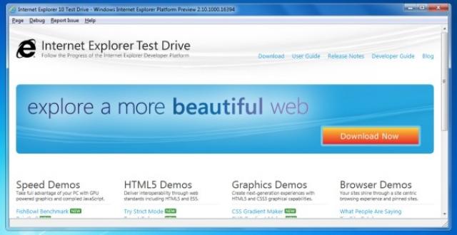 Internet Explorer 10 Platform Preview mit CSS3