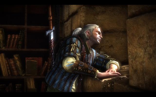 Geralt hat für Altair nur einen trockenen Kommentar übrig.