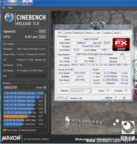 Bulldozer: Benchmarks des FX-8150 mit vollem Turbo - Werte auf Höhe eines Core i7-2600K