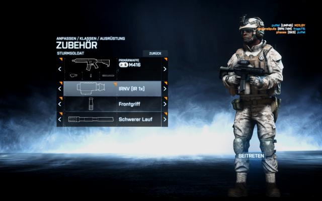 Battlefield 3: Spec-Act-Camouflage-Kit und abgeschwächtes IRNV-Visier seit dem Patch nutzlos?