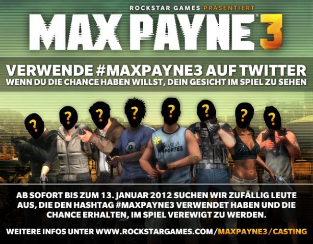Max Payne 3: Rockstar sucht Multiplayer-Gesichter über Twitter