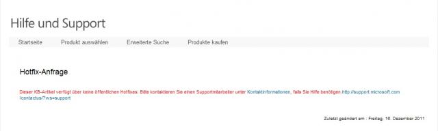 Update: Hotfix offline, teils Leistungsverlust