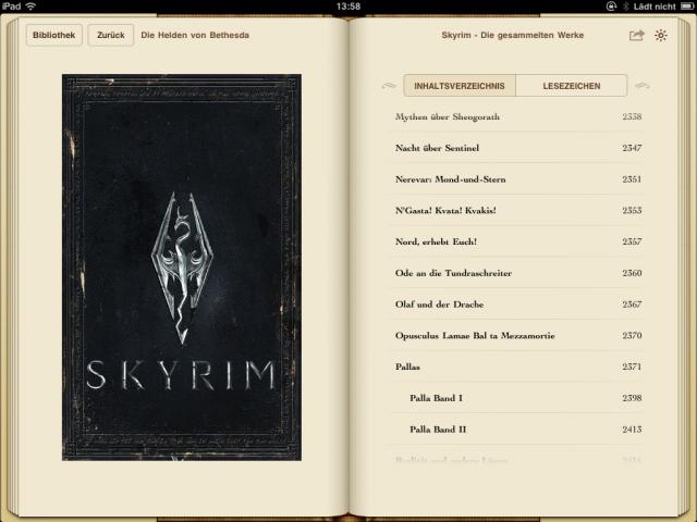 Download für The Elder Scrolls 5 Skyrim: Alle Bücher, Rezepte und mehr