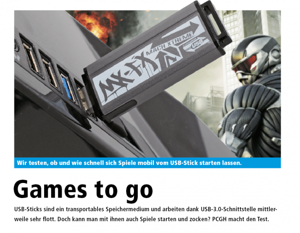 Spiele pfeilschnell vom USB-Stick starten: Vorschau auf das Spiele-Praxisthema der PCGH 03/2012 