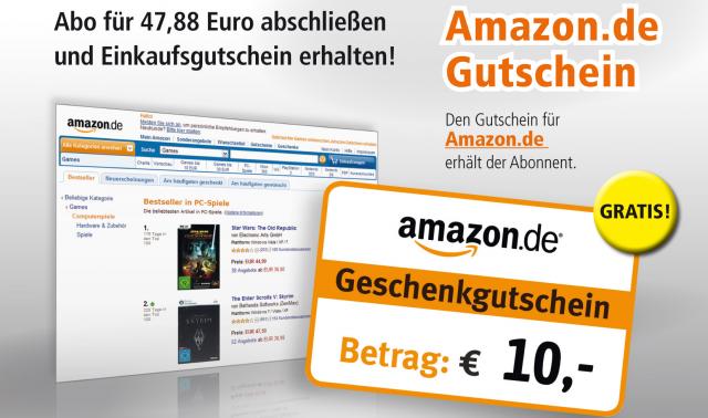 Magazin-Abo für 47,88 Euro abschließen und 10-Euro-Gutschein für Amazon.de erhalten.