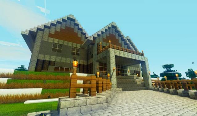 Minecraft mit hochauflösenden Texturen und Shader-Effekten