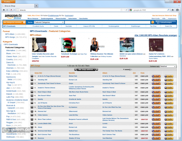 Kino.to: Server der Kriminalpolizei gehackt - Webseite zeigte kurzzeitig Frame eines Amazon-Partnershops an