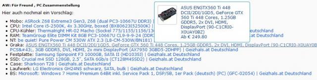 Preisvergleich-Link mit neuer Mouseover-Einblendung
