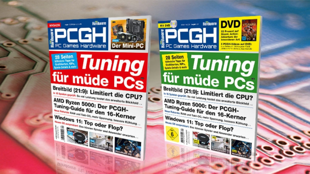 PCGH 09/2021 (#251): Tuning für müde PCs, CPU-Limitierung bei Breitbild, AMD Ryzen 5000 Tuning-Guide für den 16-Kerner, Windows 11 im Check, Leakshield und Mini-Tastaturen im Test u. v. m. - auf DVD "Overlord"