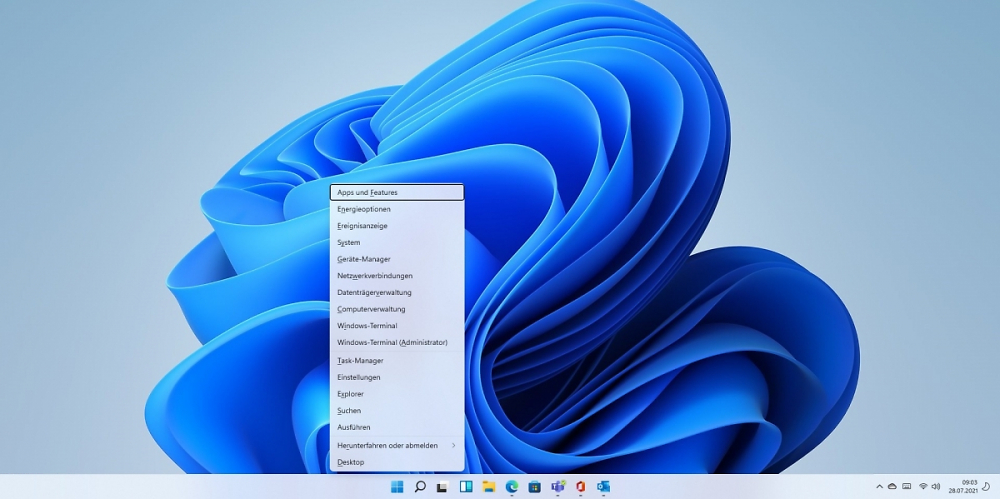 Windows 11 Power Menu