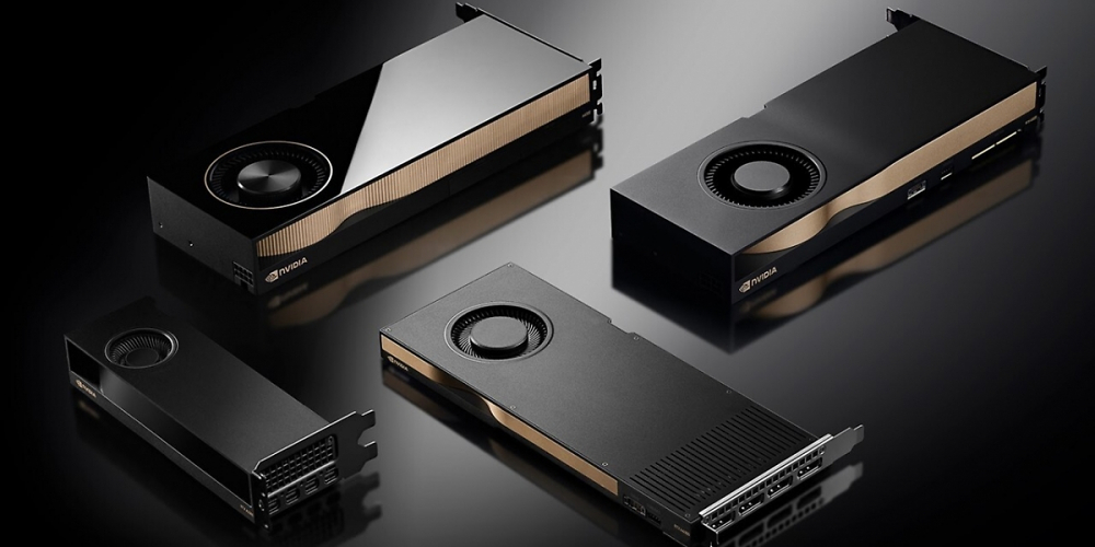 Links unten im Bild: Die RTX A2000 für Workstations