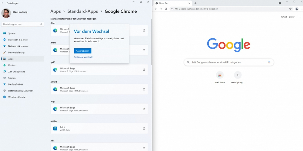 Windows 11: Microsoft zwingt - manchmal - den Edge auf (1)